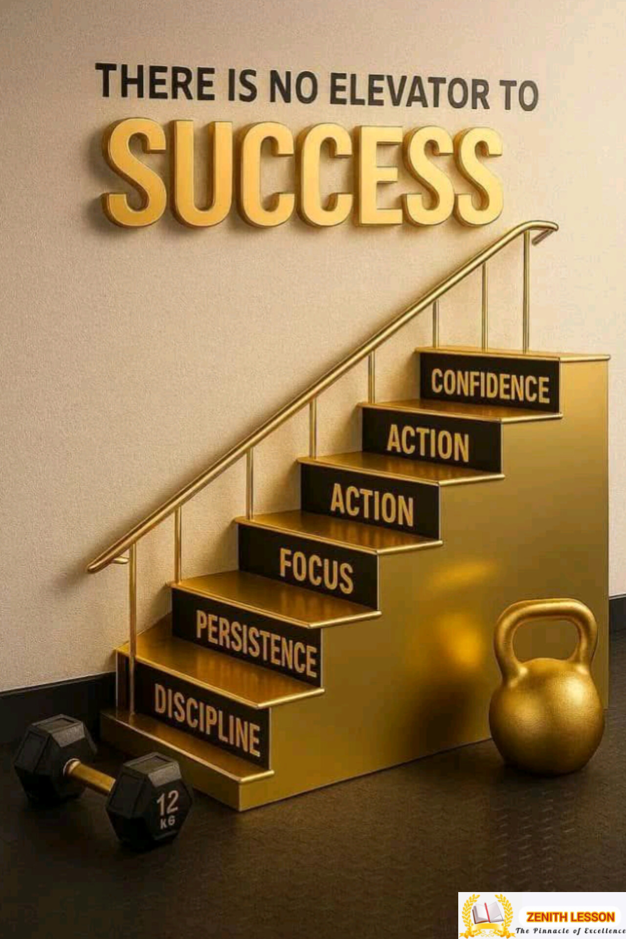 THERE'S NO ELEVATOR TO SUCCESS. YOU HAVE TO TAKE THE STAIRS